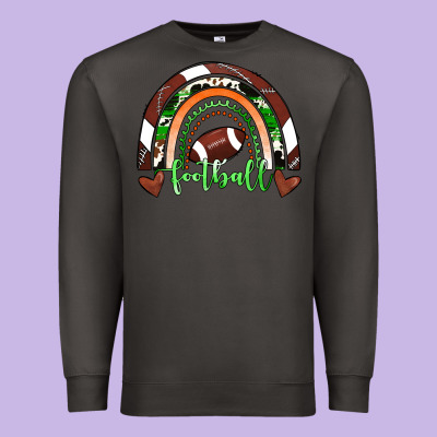 Football Rainbow Premium Sweatshirt Designed By Ranaportraitstore