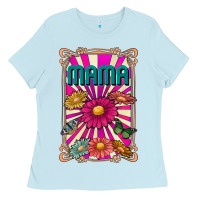 Baby Blue mama Ladies Tee - CowhideDigitalArt