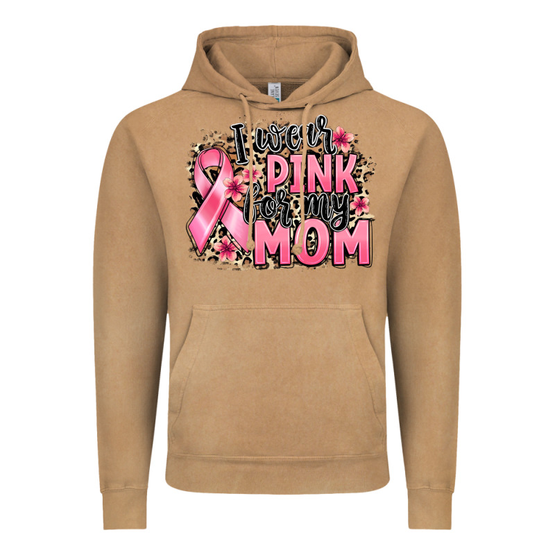 I Wear Pink For My Mom Vintage Hoodie by BarkalooDesign | Teevron