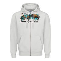 Peace Love West Bison Zipper Hoodie | Teevron