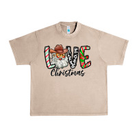 French Oak Love Christmas Santa Urban Heavy Tee - CowhideDigitalArt