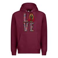 Burgundy Love Lady Of Guadalupe Premium Hoodie - Jasminsmagicworld