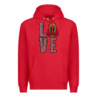 Red Love Lady Of Guadalupe Premium Hoodie - Jasminsmagicworld