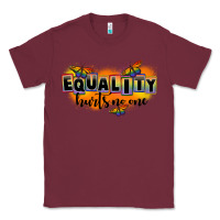 Burgundy Equality hurts no one Classic Tee - FaDigitalArtStudio