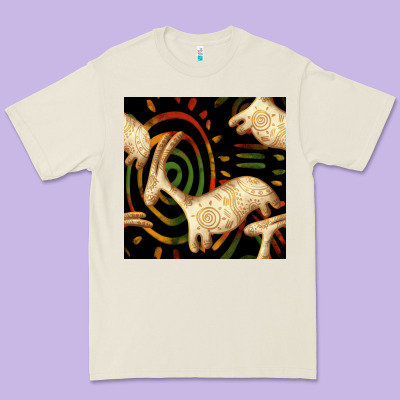 African Ethnic Animal Seamless Pattern Premium Tee Designed By Bundleandbundleshop