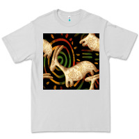 Dove Grey african ethnic animal seamless pattern Premium Tee - BundleAndBundleShop