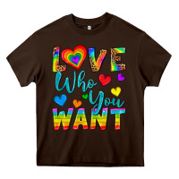 Chocolate Brown Western Love Who You Want Heavy Core Tee - BundleAndBundleShop