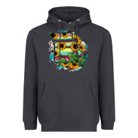 Smoke Missouri Map Sunflower Cactus Serape Heavyweight Hoodie - RanaPortraitStore