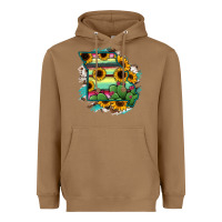 Toasted Coconut Missouri Map Sunflower Cactus Serape Heavyweight Hoodie - RanaPortraitStore