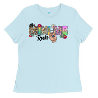 Baby Blue my mini me rocks Ladies Tee - CowhideDigitalArt