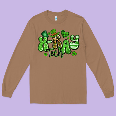 X Ray Tech St Patrick's Day Long Sleeve Tee Designed By Artiststas