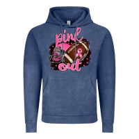 Vintage Denim Pink Out Football Vintage Hoodie - BarkalooDesign