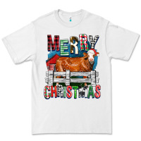 White merry christmas simmental cow Premium Tee - FaDigitalArtStudio