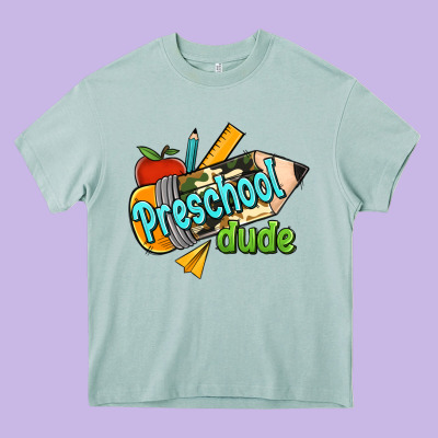 Preschool Dude Heavy Core Tee Designed By Ranaportraitstore