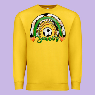 Soccer Rainbow Premium Sweatshirt Designed By Ranaportraitstore