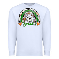 White Soccer Rainbow Premium Sweatshirt - RanaPortraitStore