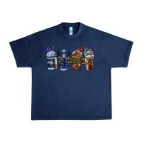 Navy Police Coffee Urban Heavy Tee - CowhideDigitalArt