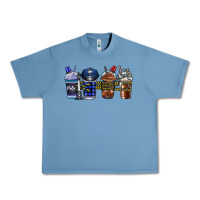 Pebble Blue Police Coffee Urban Heavy Tee - CowhideDigitalArt