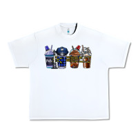 White Police Coffee Urban Heavy Tee - CowhideDigitalArt