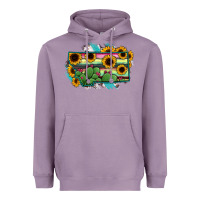 Lavender Montana Map Sunflower Cactus Serape Heavyweight Hoodie - RanaPortraitStore