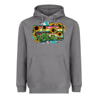 Storm Montana Map Sunflower Cactus Serape Heavyweight Hoodie - RanaPortraitStore