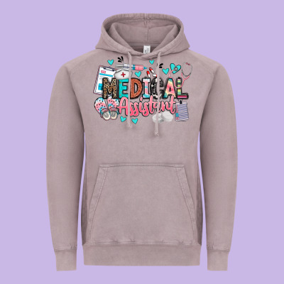Medical Assistant Vintage Hoodie Designed By Barkaloodesign