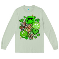 Matcha st patrick's day green smile Long Sleeve Tee - Artiststas