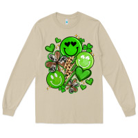 Mushroom st patrick's day green smile Long Sleeve Tee - Artiststas