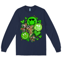 Navy st patrick's day green smile Long Sleeve Tee - Artiststas