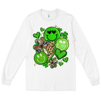 White st patrick's day green smile Long Sleeve Tee - Artiststas