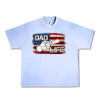Grape Ice Dad Life with American Flag Urban Heavy Tee - Jasminsmagicworld