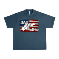 Midnight Navy Dad Life with American Flag Urban Heavy Tee - Jasminsmagicworld