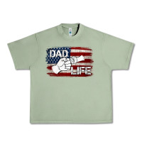 Oil Green Dad Life with American Flag Urban Heavy Tee - Jasminsmagicworld