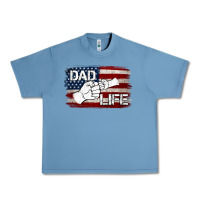 Pebble Blue Dad Life with American Flag Urban Heavy Tee - Jasminsmagicworld