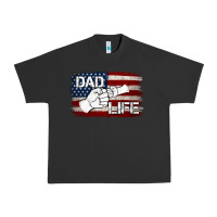 Pigment Black Dad Life with American Flag Urban Heavy Tee - Jasminsmagicworld