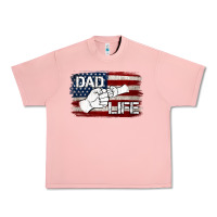 Salmon Dad Life with American Flag Urban Heavy Tee - Jasminsmagicworld
