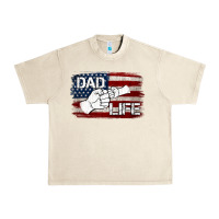 Sandshell Dad Life with American Flag Urban Heavy Tee - Jasminsmagicworld