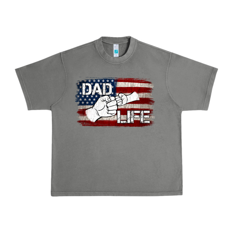 Dad Life With American Flag Urban Heavy Tee by Jasminsmagicworld | Teevron