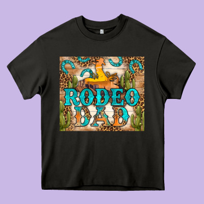 Western Rodeo Dad Tumbler Heavy Core Tee Designed By Bundleandbundleshop