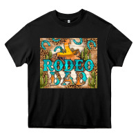Black Western Rodeo Dad Tumbler Heavy Core Tee - BundleAndBundleShop