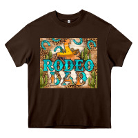 Chocolate Brown Western Rodeo Dad Tumbler Heavy Core Tee - BundleAndBundleShop