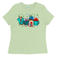 Matcha nurse drink coffee Ladies Tee - CowhideDigitalArt