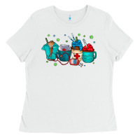 White nurse drink coffee Ladies Tee - CowhideDigitalArt