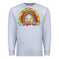 Heather Grey Softball Rainbow Premium Sweatshirt - RanaPortraitStore