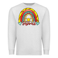 Oatmeal Heather Softball Rainbow Premium Sweatshirt - RanaPortraitStore
