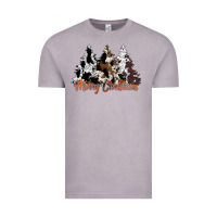 Vintage Zinc merry christmas cowhide trees Vintage Tee - CowhideDigitalArt