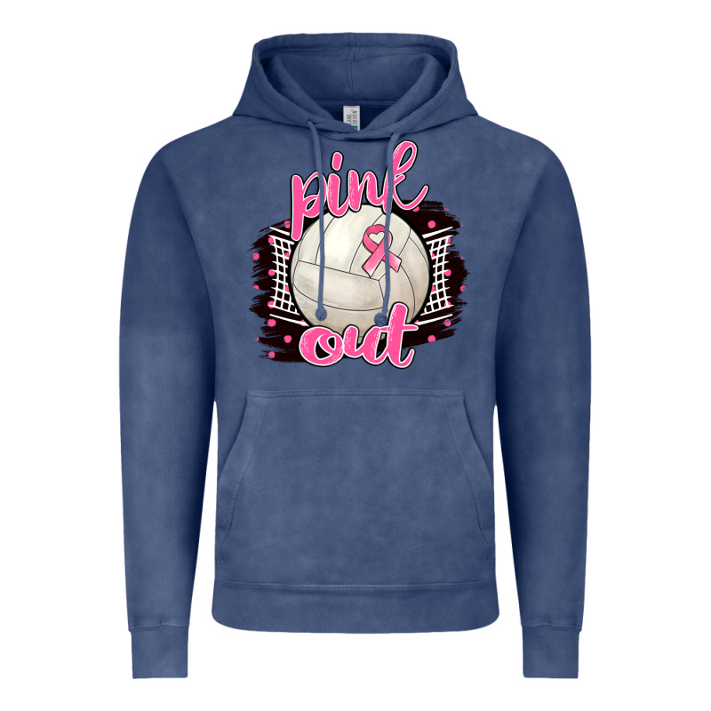 Pink Out Volleyball Vintage Hoodie by BarkalooDesign | Teevron