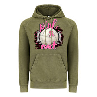 Vintage Olive Pink Out Volleyball Vintage Hoodie - BarkalooDesign