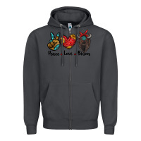 Smoke peace love bison Zipper Hoodie - RanaPortraitStore