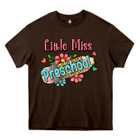 Chocolate Brown little miss preschool Heavy Core Tee - RanaPortraitStore